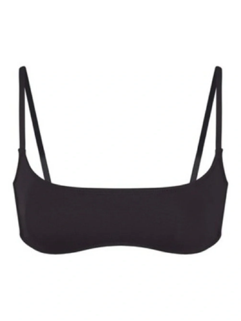 SKIMS Swim Micro Scoop Bikini Top in Onyx Size XLarge